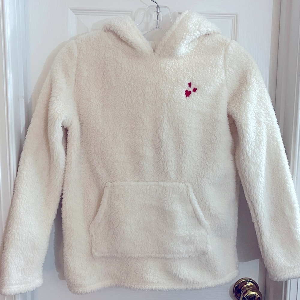 Cat And Jack Fleece Sleep Pajama‎ Hoodie Girls XL Cream Soft Loungewear